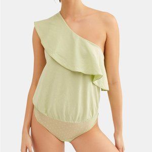 Free People Happy Hour One-Shoulder Bodysuit